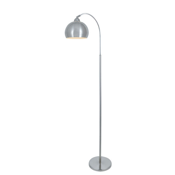 Palesa Polished Steel 66-Inch One-Light Floor Lamp, image 1