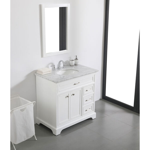 Americana White 36-Inch Vanity Sink Set, image 4