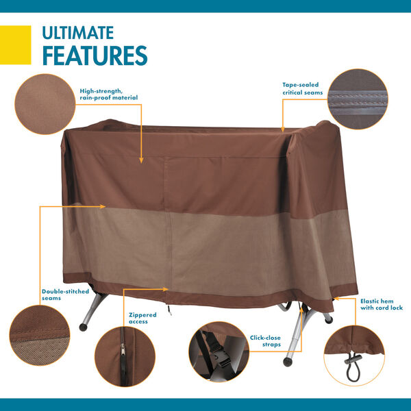 Ultimate Mocha Cappuccino 80-Inch Canopy Swing Cover, image 3
