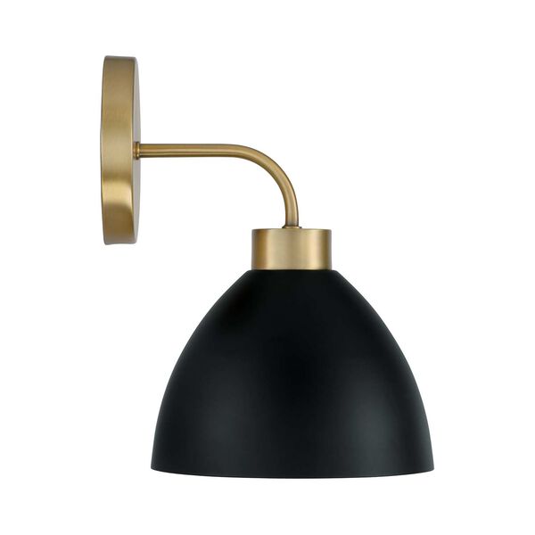 Ross Aged Brass and Black One-Light Wall Sconce, image 5