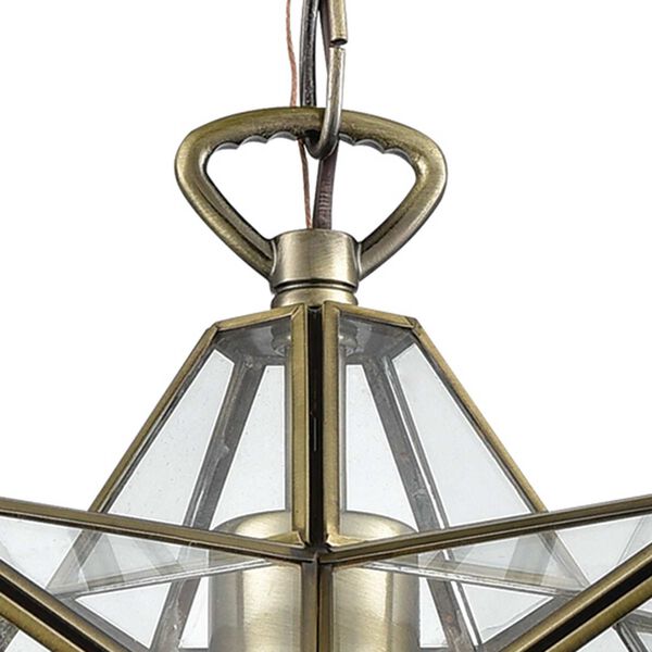Moravian Star Antique Brass One-Light Pendant, image 5