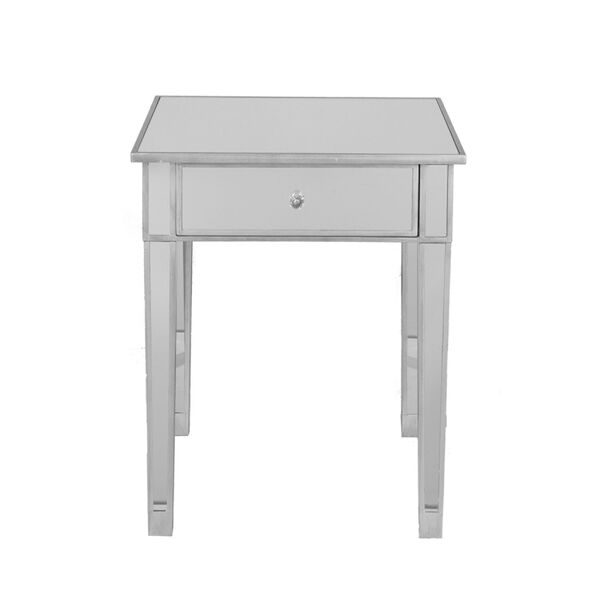 Silver Mirage Mirrored Accent Table, image 3