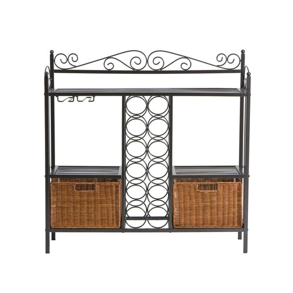 Celtic Grey Bakers Rack with Wine Storage, image 4