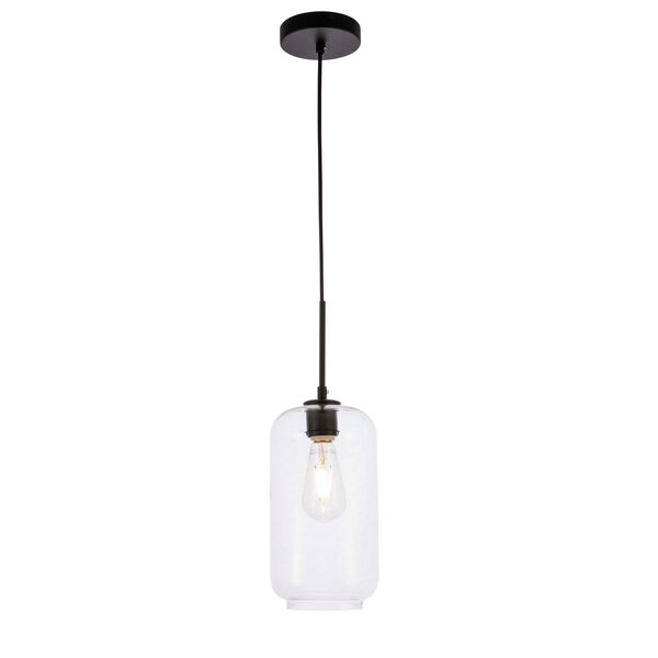 Collier Black Six-Inch One-Light Mini Pendant with Clear Glass, image 4