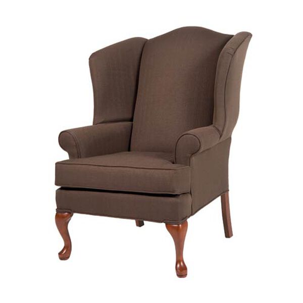 Erin Brown Wing Back Chair, image 1