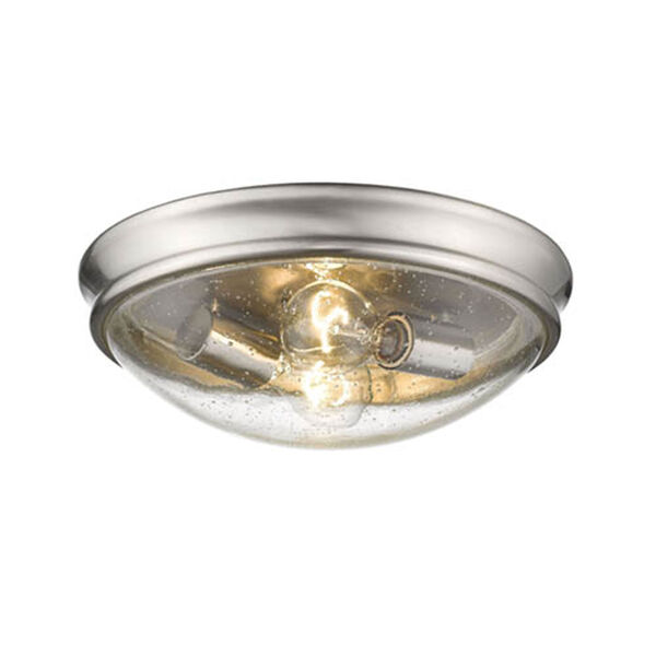 Selby Brushed Nickel Two-Light Flush Mount, image 1