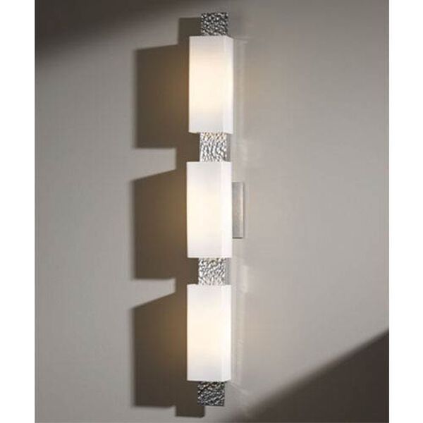 Oceanus Vintage Platinum Three-Light Wall Sconce with Opal Glass, image 1