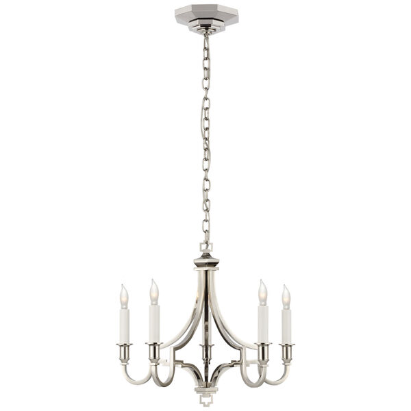 Mykonos Small Chandelier in Polished Nickel by Chapman  and  Myers, image 1