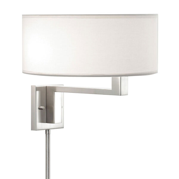 Quadratto Nickel Adjustable Pin-Up Wall Lamp, image 1