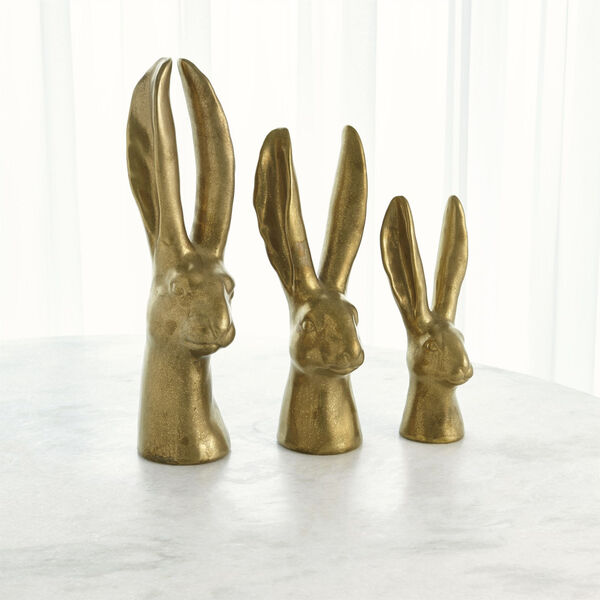 Studio A Home Reactive Matte Gold Medium Rabbit Figurine, image 5