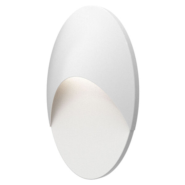 Ovos Textured White Oval LED Sconce, image 1
