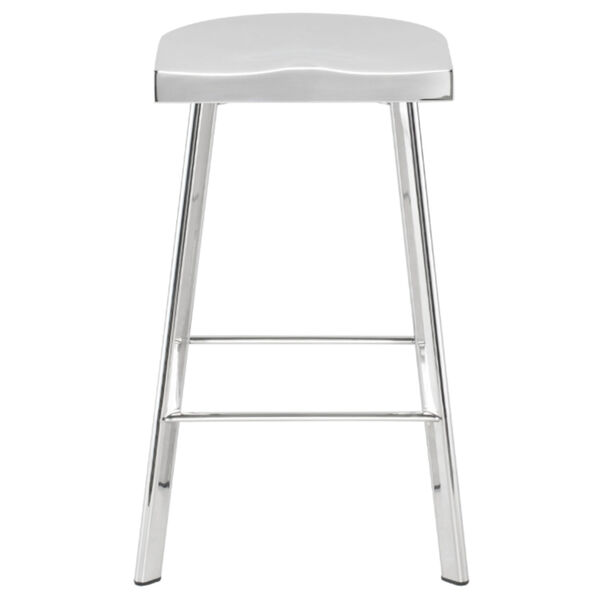 Icon Polished Silver Counter Stool, image 2