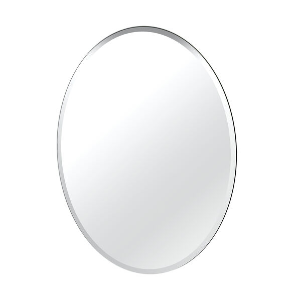 Flush Mount Oval Frameless Large Mirror, image 1