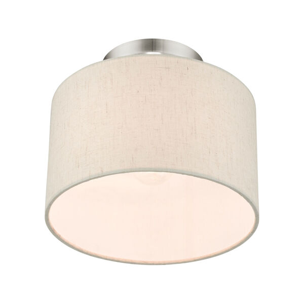 Meadow Brushed Nickel 10-Inch One-Light Semi-Flush Mount, image 4