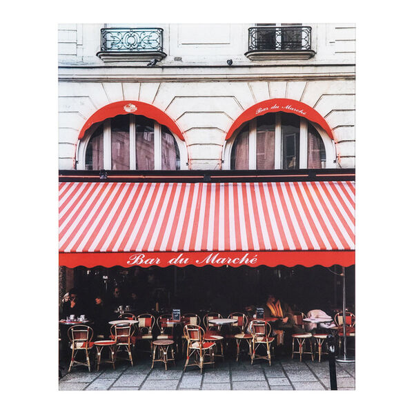 Parisian Bistro Multicolor Photo by Veronica Olson Printed on Tempered Glass, image 2