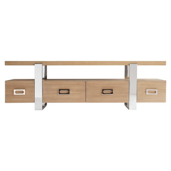 Modulum Natural and Stainless Steel Entertainment Credenza, image 3