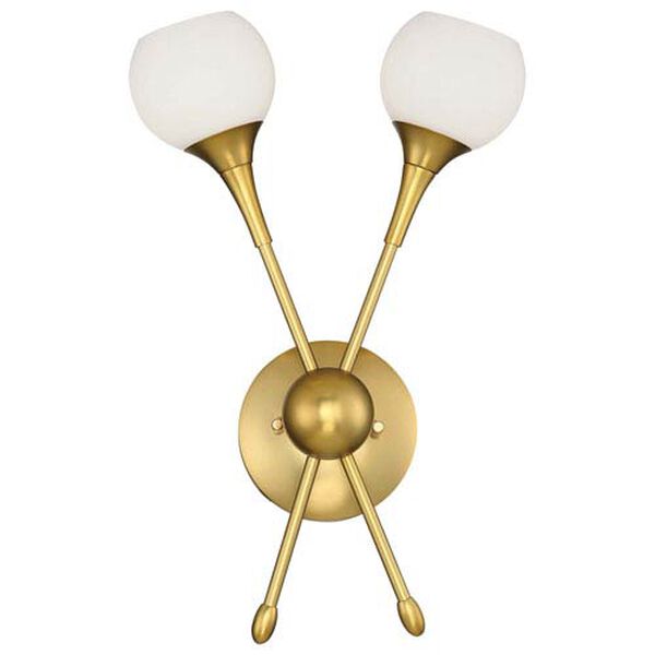 Apollo Gold Two-Light Wall Sconce, image 1