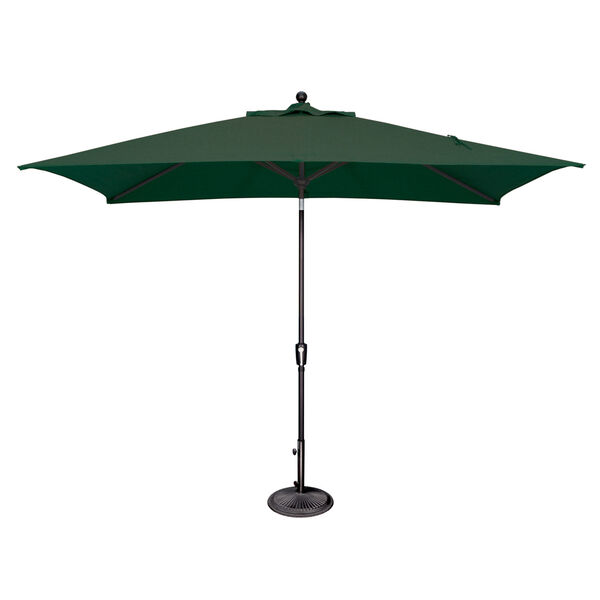 Catalina Forrest Green and Black Push Button Market Umbrella, image 1