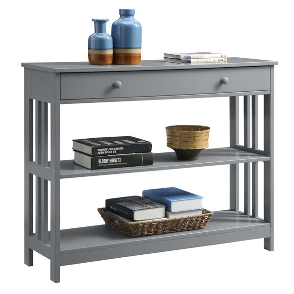 Mission Gray 12-Inch Console Table, image 2