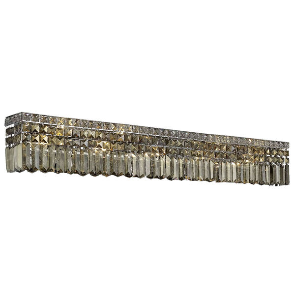 Maxime Chrome 10-Light Wall Sconce with Smoky Royal Cut Crystal, image 1