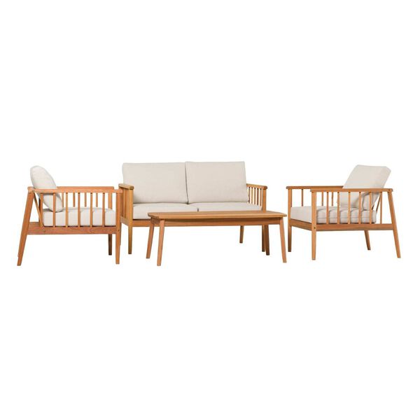 Circa Natural Four-Piece Outdoor Spindle Chat Set, image 4