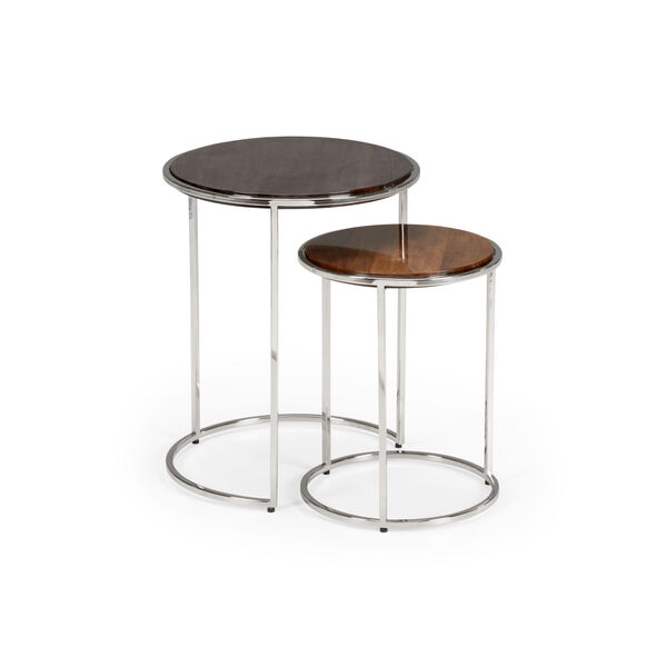 Black and Brown  Weymouth Tables, Set of 2, image 1