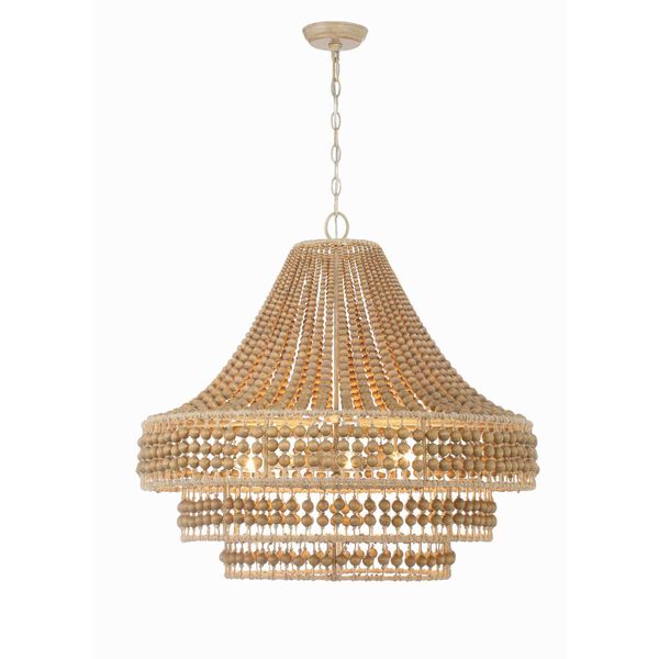 Silas Burnished Silver Eight-Light Chandelier, image 1