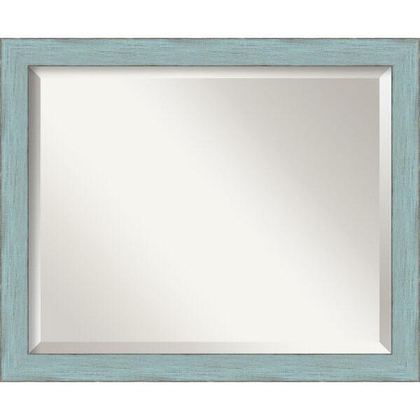 Sky Blue Medium Rustic Wall Mirror, image 1