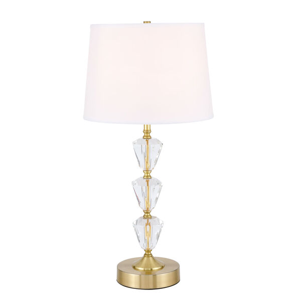 Mae Brushed Brass One-Light Table Lamp, image 1