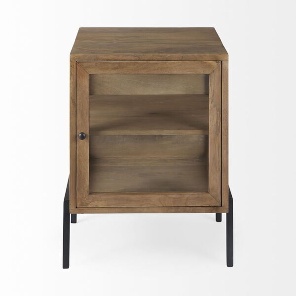 Arelius Light Brown and Black End Table, image 2