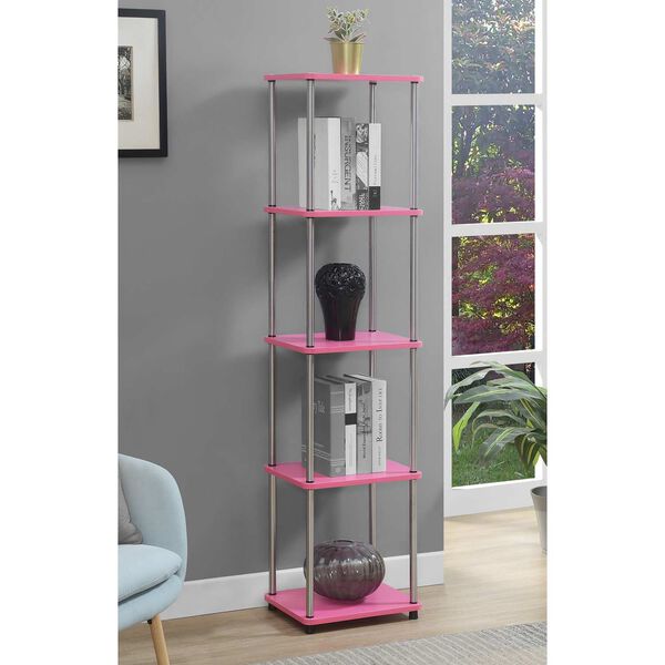 Designs 2 Go Pink Chrome No Tools Five-Tier Tower, image 2