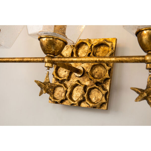 Star Gold Leaf with Antique Three-Light Bath Vanity, image 3