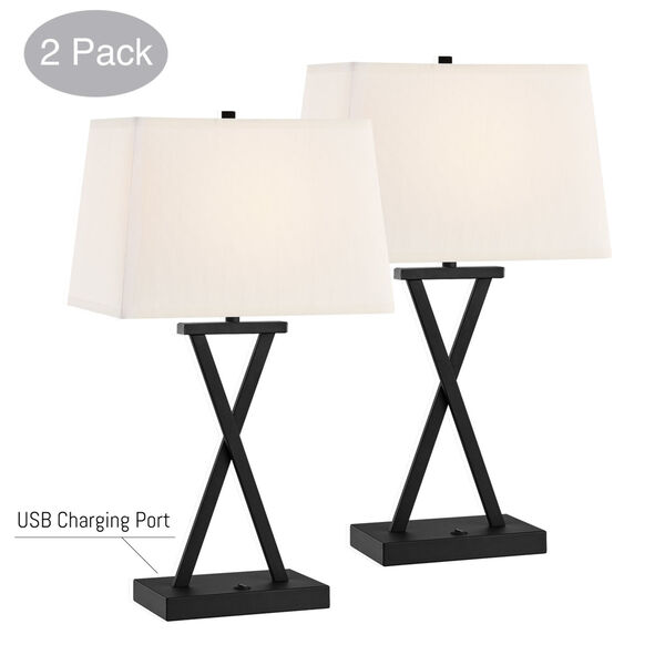 Maisie Black Two-Light Table Lamp, Set of Two, image 1