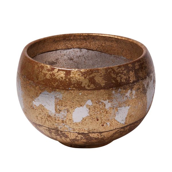 Eva Gold and Silver Leaf Decorative Bowl, image 1