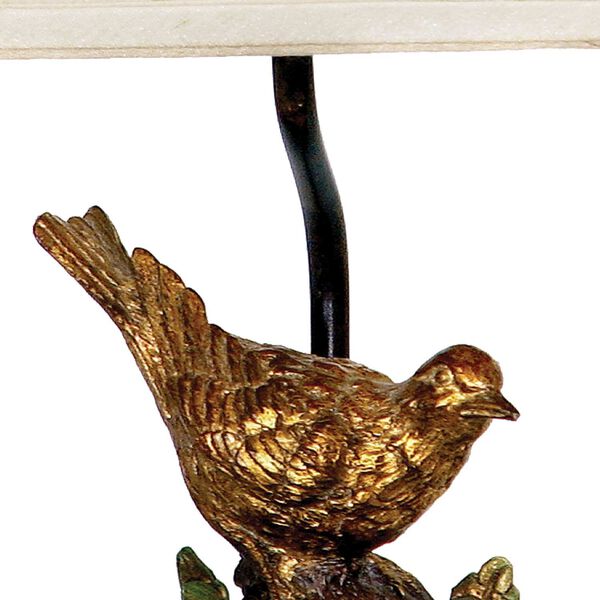 Perching Robin Gold Leaf and Black One Light Table Lamp, image 3