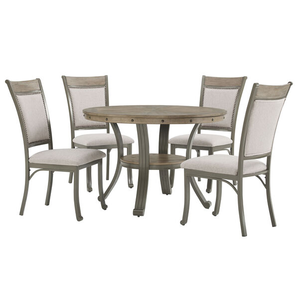 Mission Hills Pewter Round Dining Table, image 5