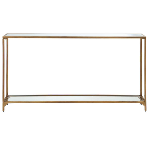 Linden Warm Gold Console Table, image 2