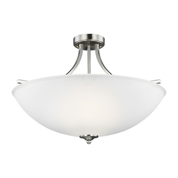 Geary Brushed Nickel 25-Inch Four-Light Semi Flush Mount, image 1