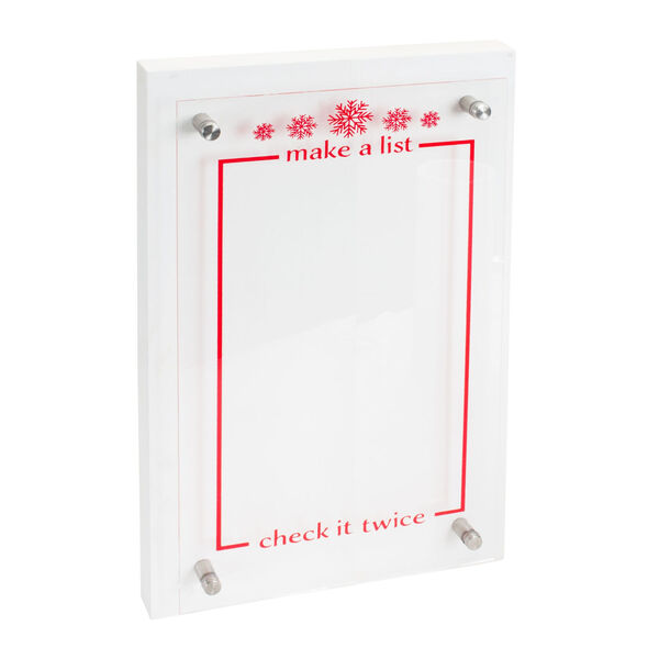 Red Make a List and Check It Twice Sign Holiday Wall Decor, image 1