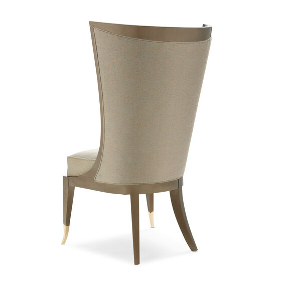 Classic Beige Collar Up Dining Chair, image 4