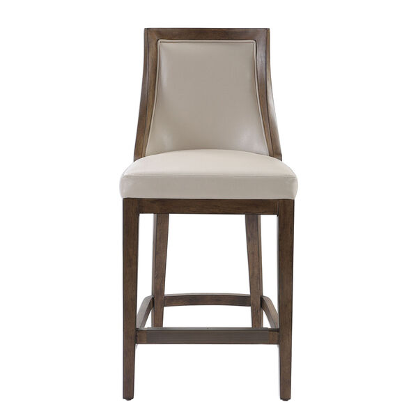 Purcell Cappuccino Leather Counter Stool, image 1