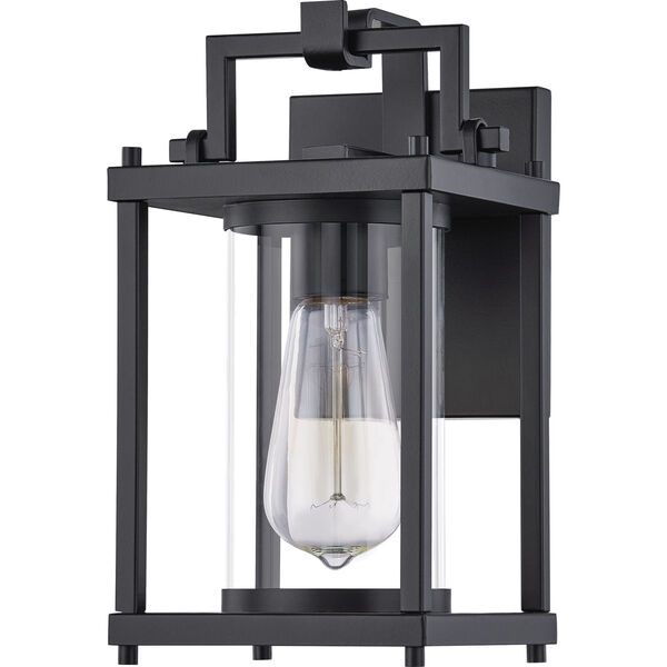 Garrett Matte Black 10-Inch One-Light Outdoor Lantern with Clear Glass, image 6