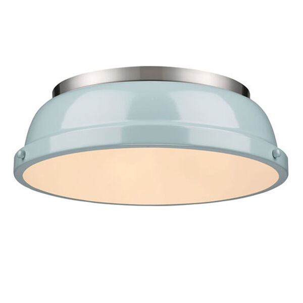 Quinn Seafoam and Pewter Two-Light Flush Mount, image 1