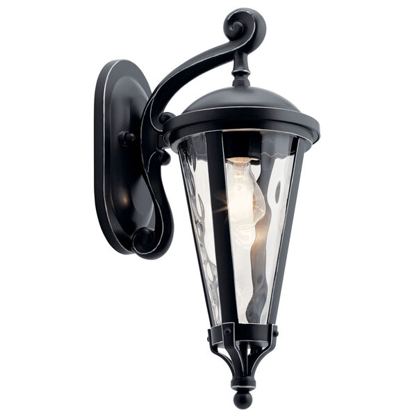 Cresleigh Black with Silver Seven-Inch One-Light Outdoor Wall Sconce, image 1