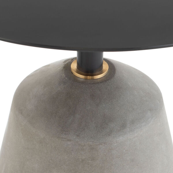 Exeter Matte Black and Gray Side Table, image 2