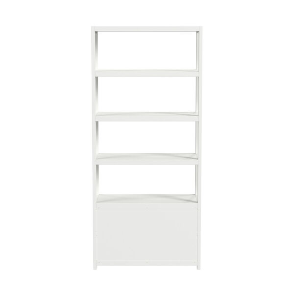 Lark White Etagere Bookcase Cabinet, image 4
