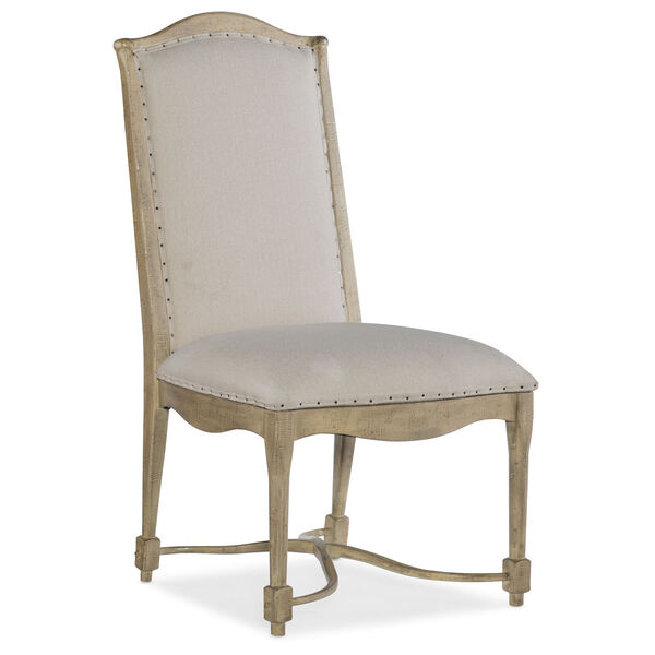 Ciao Bella Light Wood 43-Inch Upholstered Back Side Chair, image 1