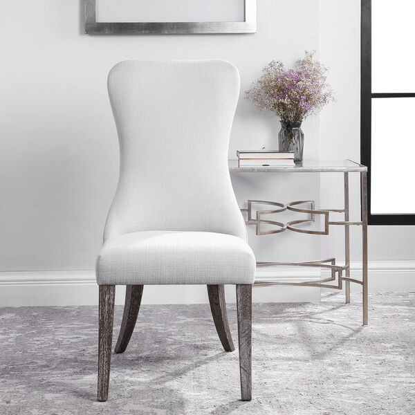 Caledonia White Accent Chair, image 2