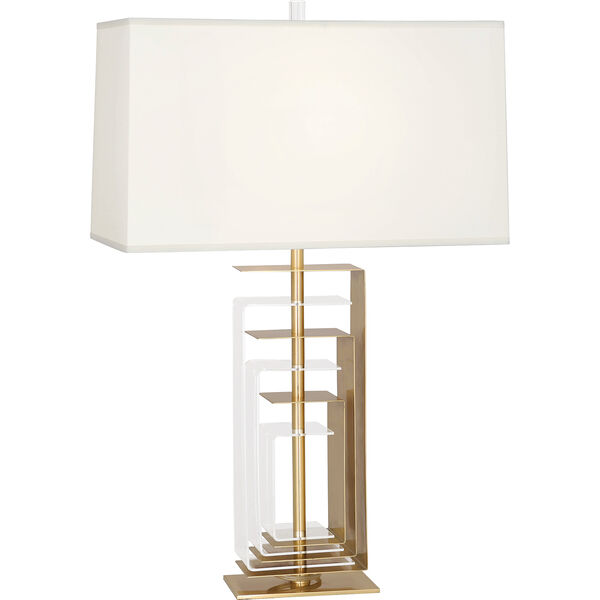 Braxton Modern Brass with Clear Acrylic Accents 29-Inch One-Light Table Lamp, image 1
