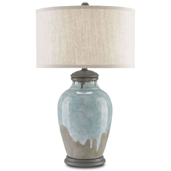 Chatswood Blue-Green, Gray, and Hiroshi Gray One-Light Table Lamp, image 1